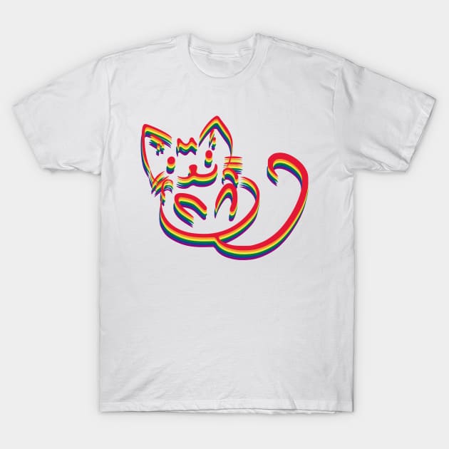 LGBTQ Cat T-Shirt by tonycastell